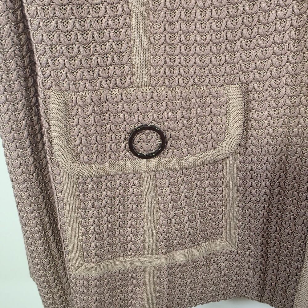 Misook Womens Knit Jacket Blazer Faux Pockets Tailored Size Large - Picture 5 of 7